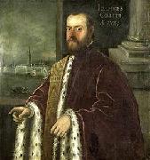 Domenico Tintoretto Portrait of Joannes Gritti oil painting on canvas